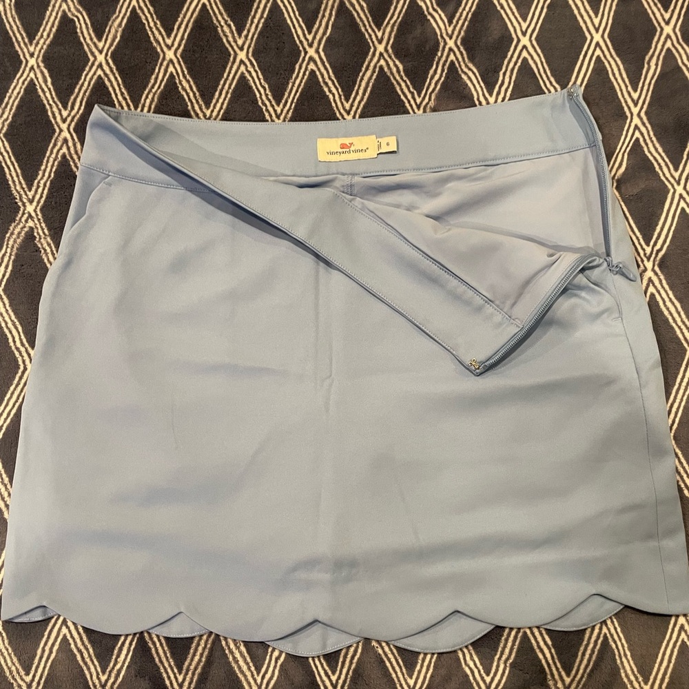 Vineyard Vines Women’s Blue Scalloped Skort, Size 6 EUC